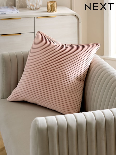 Pink 59 x 59cm Velvet Pleat Cushion (AR9801) | 118 QAR