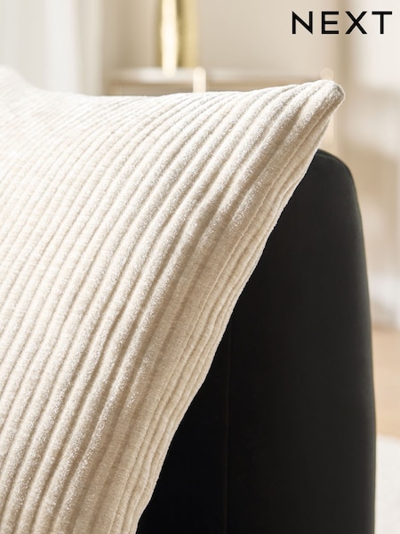 Light Natural 43 x 43cm Corded Chenille Cushion (AR9826) | 60 zł