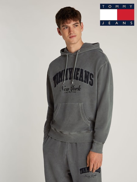Tommy Jeans Black Vintage Varsity 100% Cotton Hoodie (AR9844) | R$ 940