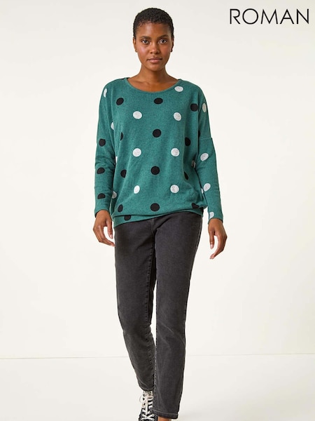 Roman Spot Print Snit Top (AR9943) | ‏201‏₪