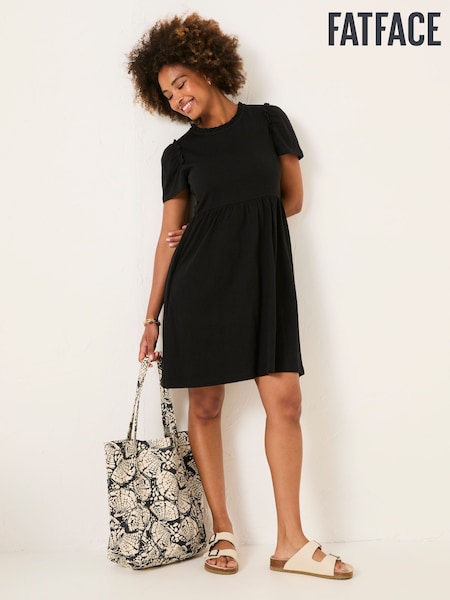 FatFace Josie Black Jersey Dress (AT0107) | R$ 490 - R$ 515