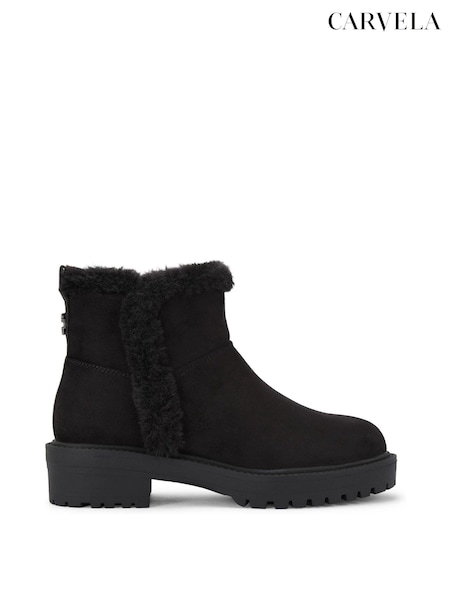 Negru - Carvela Cozy Ankle Cizme (AT0154) | 737 LEI
