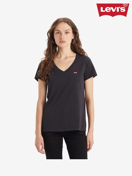 Levi's® Black Perfect V-Neck 100% Cotton T-Shirt (AT0183) | €29