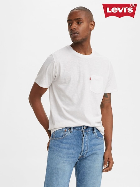 Levi's® White Short Sleeve Classic Pocket 100% Cotton T-Shirt (AT0185) | €36