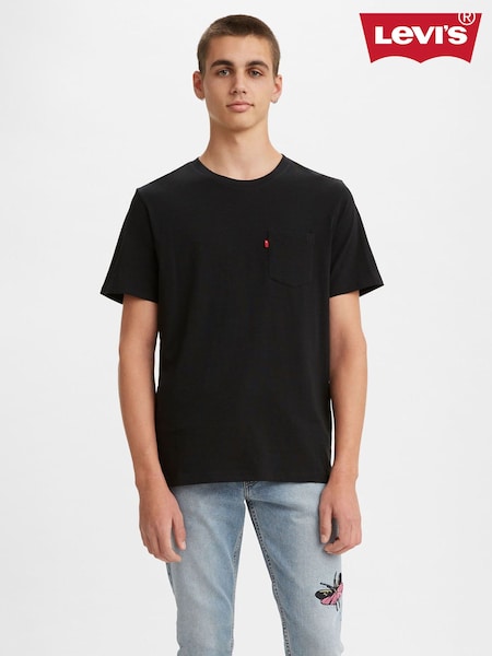 Levi's® Black 100% Cotton Short Sleeve Classic Pocket T-Shirt (AT0186) | €32