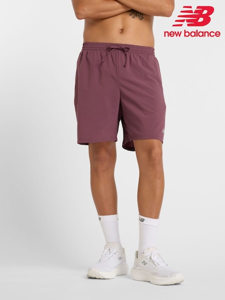 Morado ciruela - New Balance Mens Sport Essentials 7" Shorts (AT0418) | 50 €
