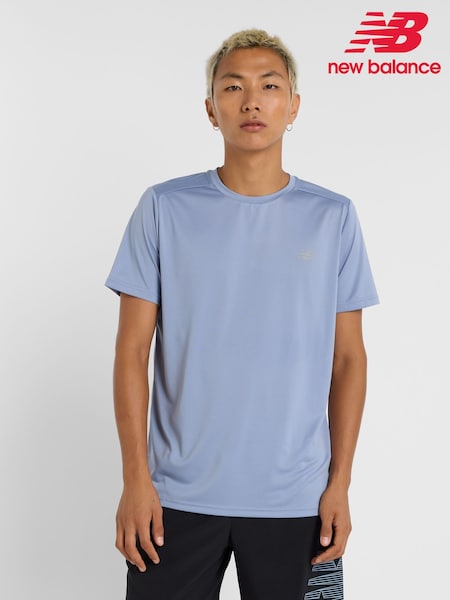 New Balance Light Blue Mens Sport Essentials T-Shirt (AT0422) | €42