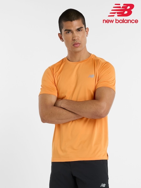 New Balance Orange Mens Sport Essentials T-Shirt (AT0424) | €45