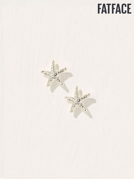 FatFace Silver Tone Starfish Stud Earrings (AT0425) | €11