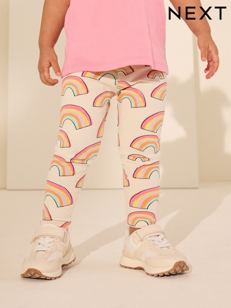 Creme/Regenbogen - Printed Leggings (3mths-7yrs) (AT0428) | 6 € - 9 €