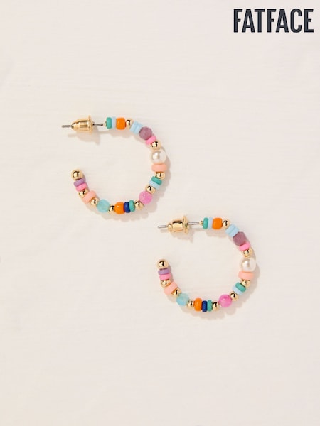 FatFace Beaded Hoop Earrings (AT0437) | ‏73‏₪
