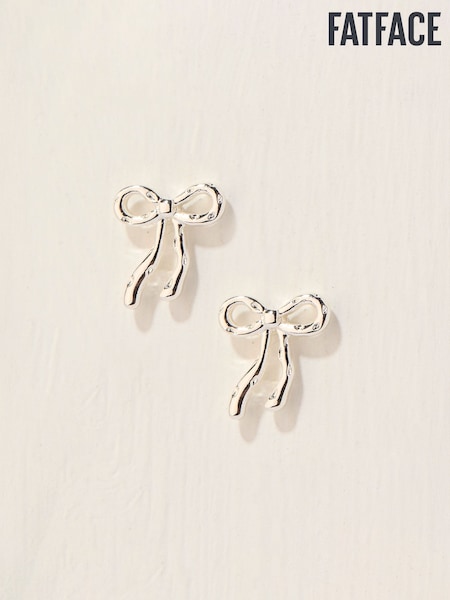 FatFace Silver Coloured Bow Stud Earrings (AT0446) | €13.50