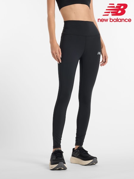 New Balance Black Womens Sleek High Rise Leggings (AT0499) | €92