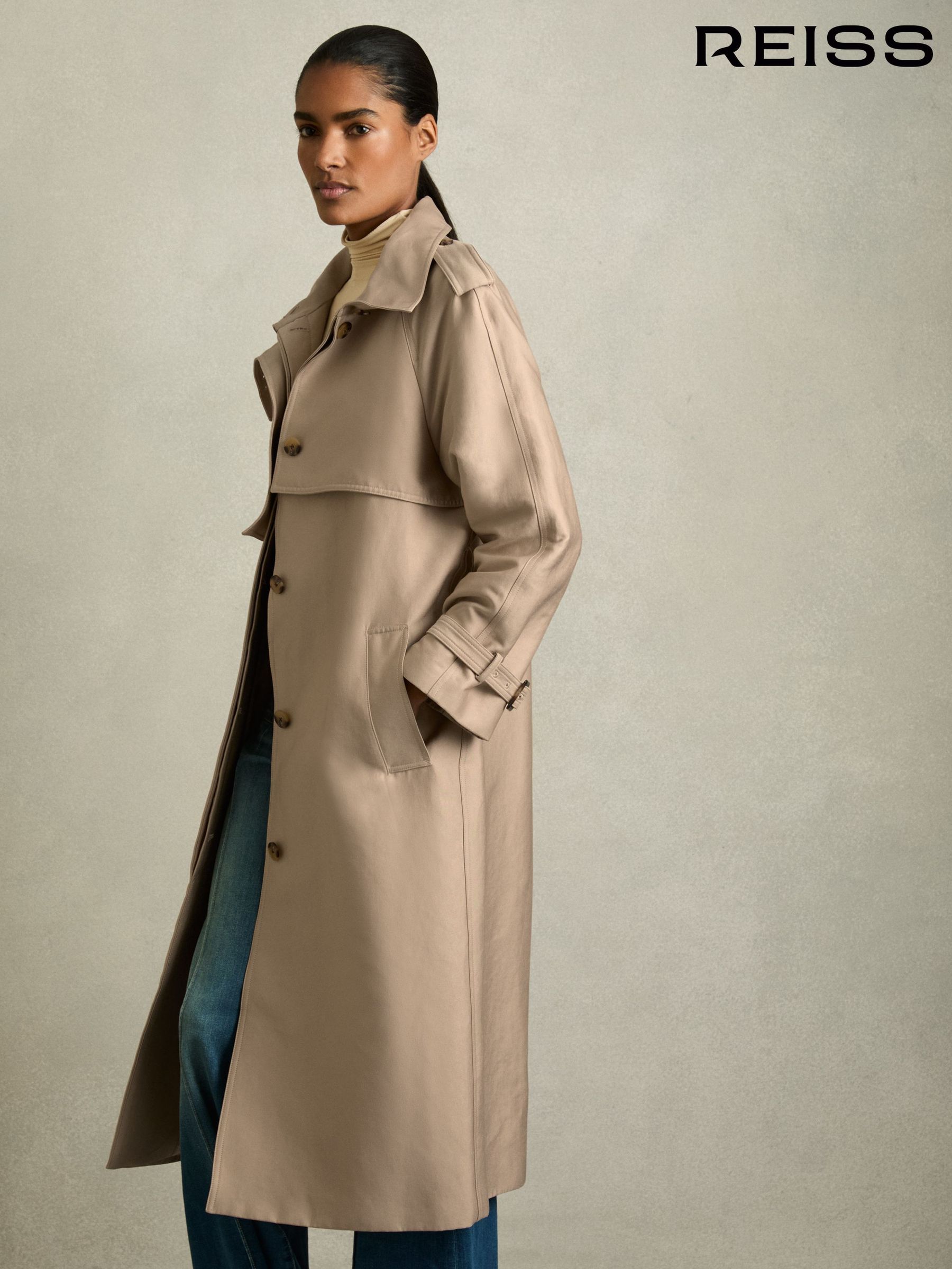 【海外限定】REISSコート☆Petite August Longline Mac Coat, Bl Reiss August Trench Coat | Nordstrom