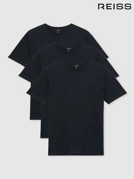 Azul marino - Reiss Bless Cotton-Jersey Crew-Neck T-Shirts 3 Pack (AT0678) | 95 €