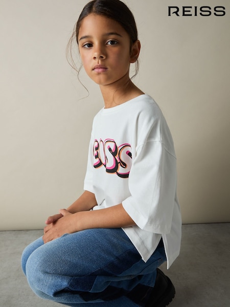 Reiss Sandra Cotton-Jersey Logo T-Shirt (AT0683) | 25 €