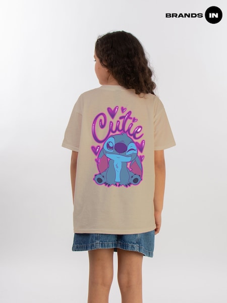 Brands In Disney Lilo & Stitch Cutie Graffiti 100% Cotton Girls T-Shirt (AT0724) | 34 €