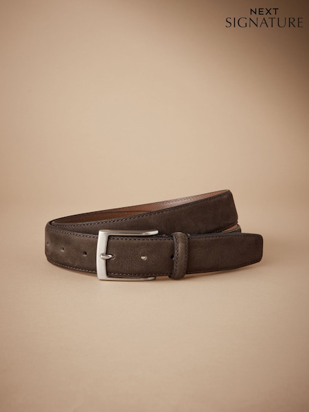 Brown Signature Nubuck Belt (AT0769) | LEI 236