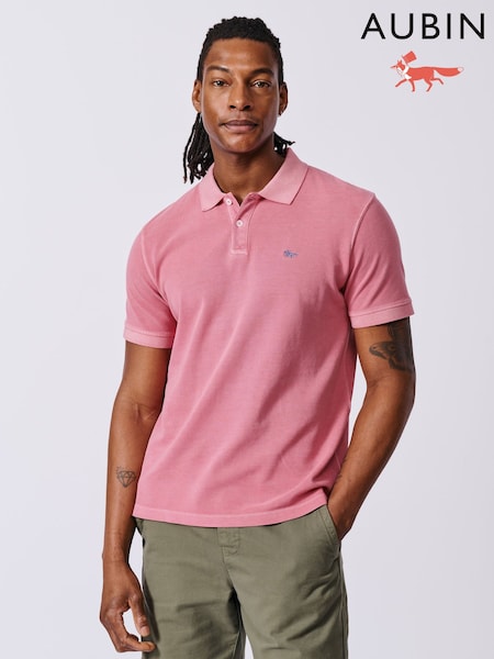 Aubin Red Lusby Pique Polo Shirt (AT0853) | €84