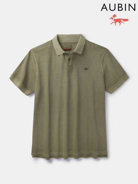 Aubin Red Lusby Pique Polo Shirt (AT0884) | 292 QAR