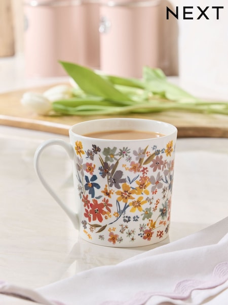 Aubrie Floral Print Mug (AT1030) | ‏32 ر.ق.