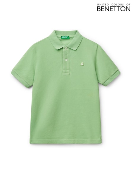 Benetton Boys Pique 100% Cotton Polo Shirt (AT1079) | ₪101