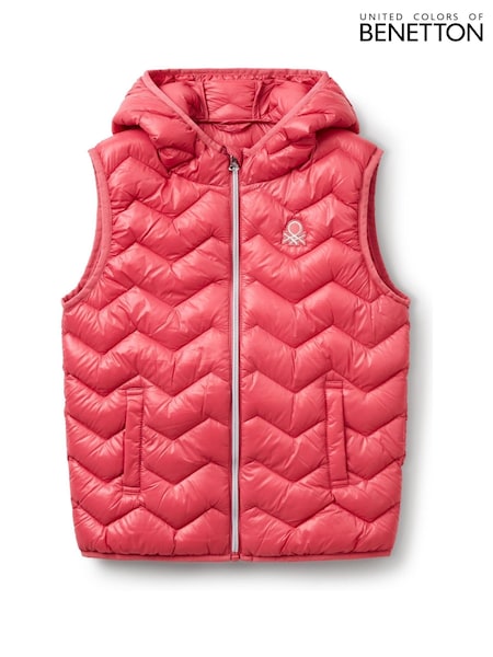 Benetton Girls Pink Quilted Gilet (AT1103) | 268 LEI