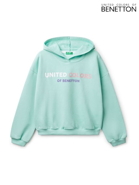 Benetton Girls Green Pull On Hooded 100% Cotton hoodies (AT1109) | 135 LEI