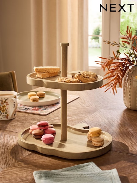Natural Pumpkin Shaped Two Tier Serving Stand (AT1133) | R$ 255