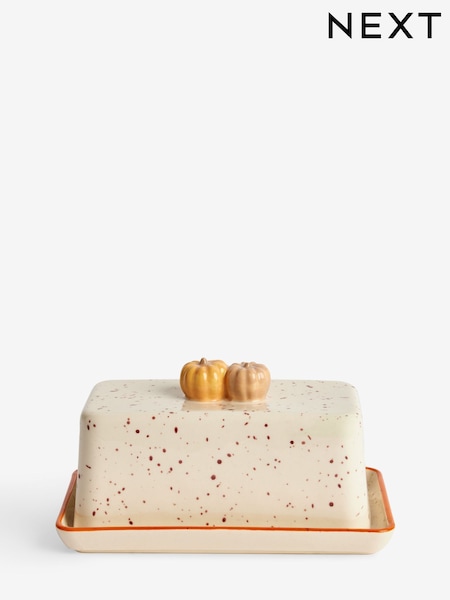 Natural Speckle Pumpkin Butter Dish (AT1142) | €17