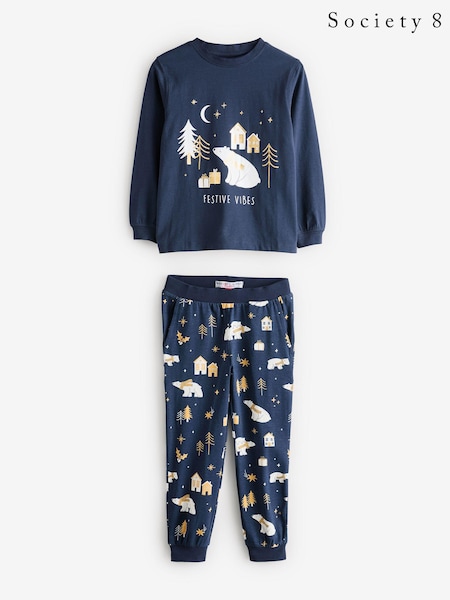 Society 8 Boys Bear Festive Vibes Christmas Pyjamas (AT1165) | € 23