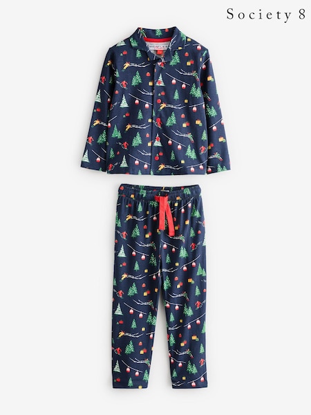 Society 8 Boys Ski Slope Christmas Pyjamas (AT1175) | €18