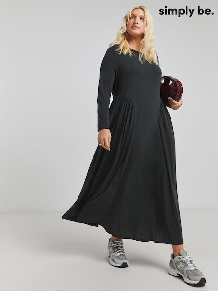 Simply Be Grey Premium Jersey Ballet Dress (AT1348) | €24