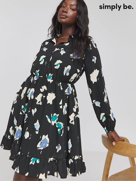Simply Be Animal Print Shirt Dress (AT1352) | 234 LEI