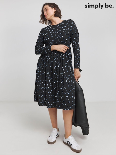 Simply Be Blue Supersoft Pocket Midi Dress (AT1375) | ₪146