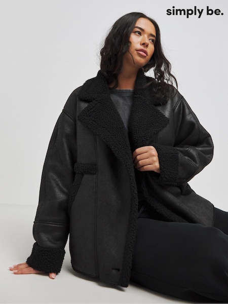 Simply Be Worn Look Aviator Coats (AT1384) | 359 LEI