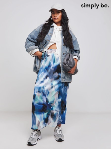 Simply Be Satin Maxi Skirt (AT1385) | 238 LEI