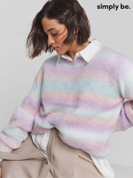 Simply Be Pink Ombre Jumper (AT1392) | $56