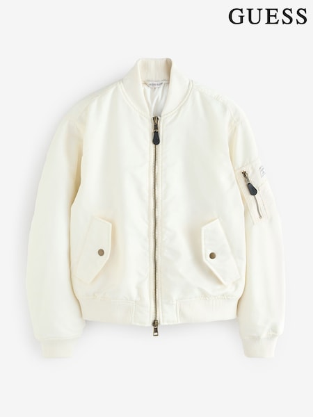 Guess Jeans Cream Bomber Jacket (AT1458) | €171