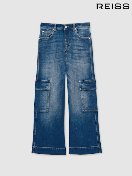 Reiss Sienna Wide-Leg Cargo-Pocket Jeans (AT1463) | ‏418 د.إ.‏
