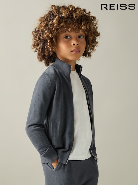 Reiss Hampshire Merino Wool Zip-Through Funnel-Neck Cardigan (AT1467) | €63