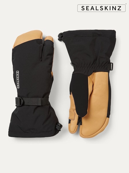Negro - Sealskinz Congham Waterproof Thermal Ski Split Finger Gloves (AT1468) | 99 €