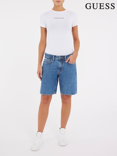 Guess Jeans Blue Denim Regular Fit Denim Shorts (AT1561) | €84