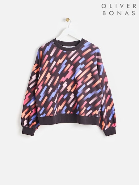 Oliver Bonas Geometric Print 100% Cotton Sweatshirt (AT1640) | € 38