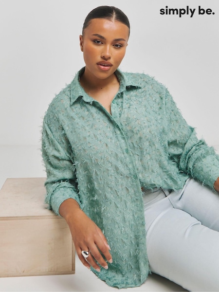 Simply Be Textured Fluffy Shirt (AT1660) | €25