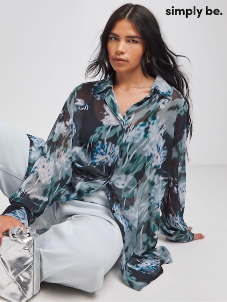 Simply Be Oversized Sheer Shirt (AT1679) | €18