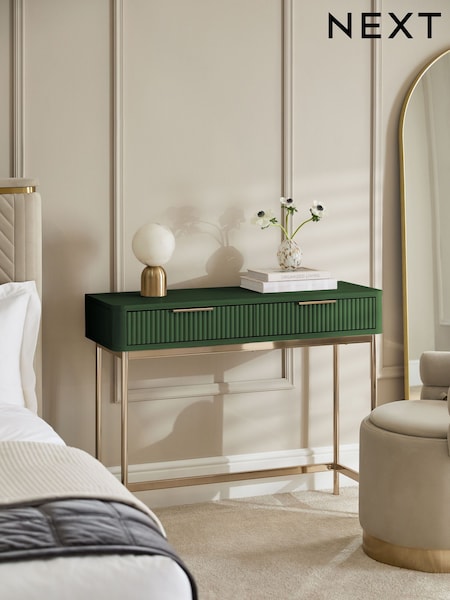 Green Emilie Ribbed Console Table (AT1945) | €365