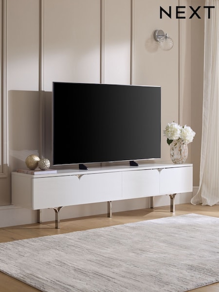 White Evie Gloss Up to 80 inch TV Unit (AT1951) | €430