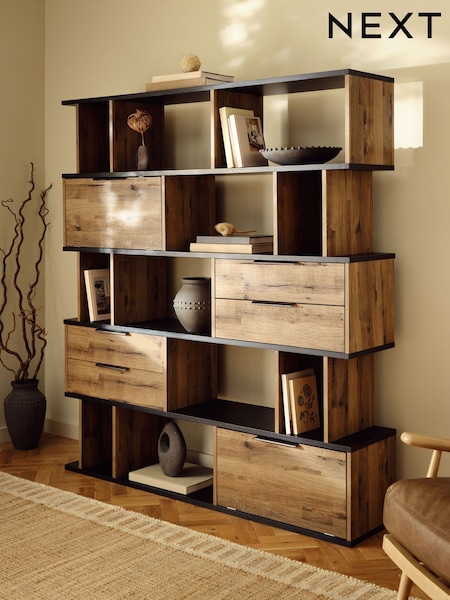 Dark Bronx Oak Effect Extra Wide Shelf (AT1955) | €825