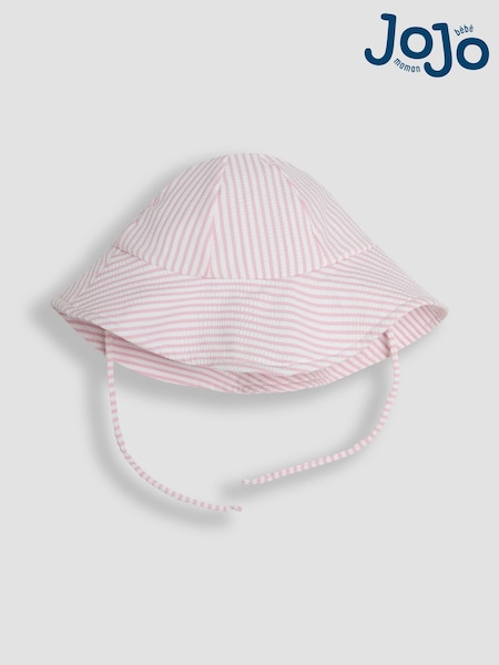 JoJo Maman Bébé Pink Stripe Floppy Sun Hat (AT1967) | €22 - €26